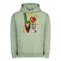 Pigment Oil Green teacher love nca Urban Hoodie - NancyCooperArtShop