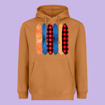 Western Farm Life Pattern Brush Stroke Heavyweight Hoodie Designed By Bettercallsaul