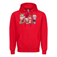 Red Girl boss coffee cups Zipper Hoodie - Zillion Design Studio
