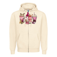 Sandshell Girl boss coffee cups Zipper Hoodie - Zillion Design Studio