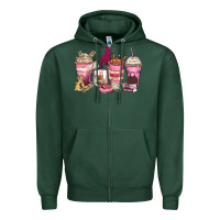 Sports Green Girl boss coffee cups Zipper Hoodie - Zillion Design Studio