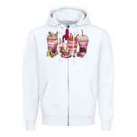White Girl boss coffee cups Zipper Hoodie - Zillion Design Studio