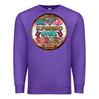 Purple nurse round earrings 1 Premium Sweatshirt - BundleAndBundleShop