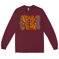 Burgundy basketball brushstroke Long Sleeve Tee - Zillion Design Studio