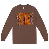 Chestnut basketball brushstroke Long Sleeve Tee - Zillion Design Studio