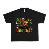 Black merry christmas hair Urban Heavy Tee - MaliasSmallBusiness