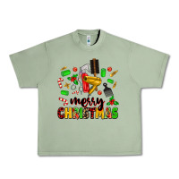 Oil Green merry christmas hair Urban Heavy Tee - MaliasSmallBusiness