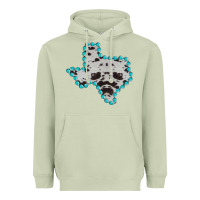 Matcha Texas Map Cowhide Turquoise Gemstone Heavyweight Hoodie - Bettercallsaul