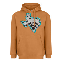 Meerkat Texas Map Cowhide Turquoise Gemstone Heavyweight Hoodie - Bettercallsaul