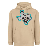 Mushroom Texas Map Cowhide Turquoise Gemstone Heavyweight Hoodie - Bettercallsaul