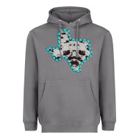 Storm Texas Map Cowhide Turquoise Gemstone Heavyweight Hoodie - Bettercallsaul