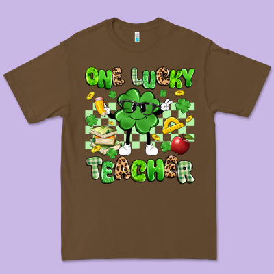 One Lucky Teacher Premium Tee Designed By Artiststas