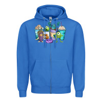True Royal cartoon characters coffee cups Zipper Hoodie - Zillion Design Studio