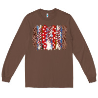 Chestnut baseball brushstroke Long Sleeve Tee - Zillion Design Studio