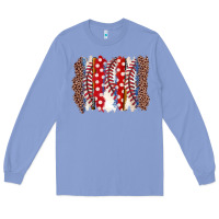Colony Blue baseball brushstroke Long Sleeve Tee - Zillion Design Studio