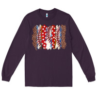 Plum baseball brushstroke Long Sleeve Tee - Zillion Design Studio
