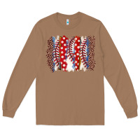 Toasted Coconut baseball brushstroke Long Sleeve Tee - Zillion Design Studio