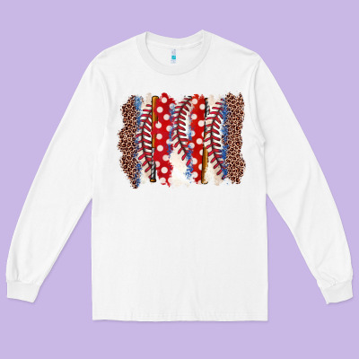 Baseball Brushstroke Long Sleeve Tee Designed By Zillion Design Studio