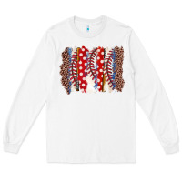 White baseball brushstroke Long Sleeve Tee - Zillion Design Studio