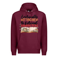 Burgundy emotionally attached to fictional characters Premium Hoodie - MaliasSmallBusiness