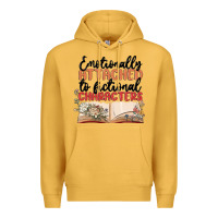 Mustard emotionally attached to fictional characters Premium Hoodie - MaliasSmallBusiness
