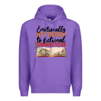 Purple emotionally attached to fictional characters Premium Hoodie - MaliasSmallBusiness