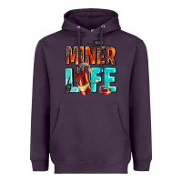 Plum miner life Heavyweight Hoodie - AdoDesignShop