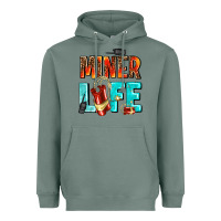 Sage miner life Heavyweight Hoodie - AdoDesignShop