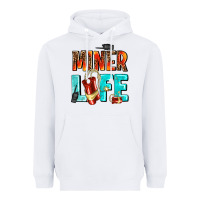 White miner life Heavyweight Hoodie - AdoDesignShop