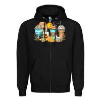 Black chicken coffee cups Zipper Hoodie - Zillion Design Studio