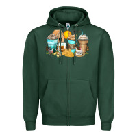 Sports Green chicken coffee cups Zipper Hoodie - Zillion Design Studio