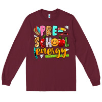 Burgundy pre school energy Long Sleeve Tee - texasbilliewilder