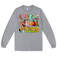 Heather Grey pre school energy Long Sleeve Tee - texasbilliewilder