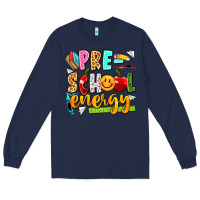 Navy pre school energy Long Sleeve Tee - texasbilliewilder