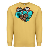 Antique Gold love turquoise hearts Premium Sweatshirt - Jasminsmagicworld