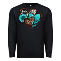 Black love turquoise hearts Premium Sweatshirt - Jasminsmagicworld