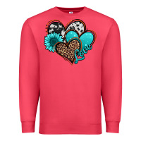 Cardinal love turquoise hearts Premium Sweatshirt - Jasminsmagicworld