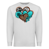 Dove Grey love turquoise hearts Premium Sweatshirt - Jasminsmagicworld
