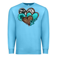 Ocean Blue love turquoise hearts Premium Sweatshirt - Jasminsmagicworld