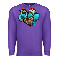 Purple love turquoise hearts Premium Sweatshirt - Jasminsmagicworld