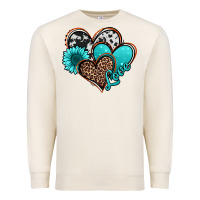 Sandshell love turquoise hearts Premium Sweatshirt - Jasminsmagicworld