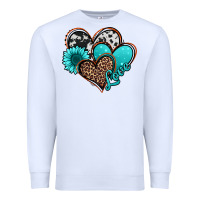 White love turquoise hearts Premium Sweatshirt - Jasminsmagicworld