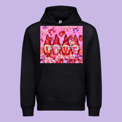 Love Gnomies With Gift Boxes Urban Hoodie Designed By Nancycooperartshop