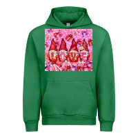 Emerald love gnomies with gift boxes Urban Hoodie - NancyCooperArtShop