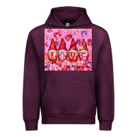 Mauve Wine love gnomies with gift boxes Urban Hoodie - NancyCooperArtShop