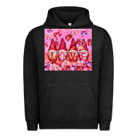 Pigment Black love gnomies with gift boxes Urban Hoodie - NancyCooperArtShop