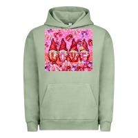 Pigment Oil Green love gnomies with gift boxes Urban Hoodie - NancyCooperArtShop