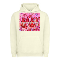 Pigment Pistachio love gnomies with gift boxes Urban Hoodie - NancyCooperArtShop