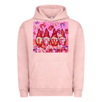 Pigment Salmon love gnomies with gift boxes Urban Hoodie - NancyCooperArtShop