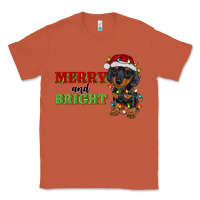 Copper merry and bright dachshund Classic Tee - RanaPortraitStore